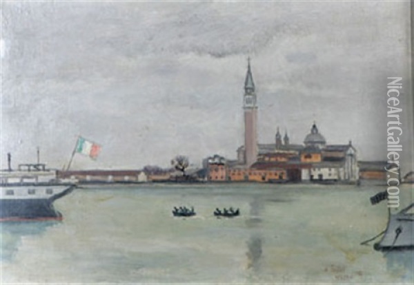 Motiv Fran Venedig Oil Painting - Axel Fridell