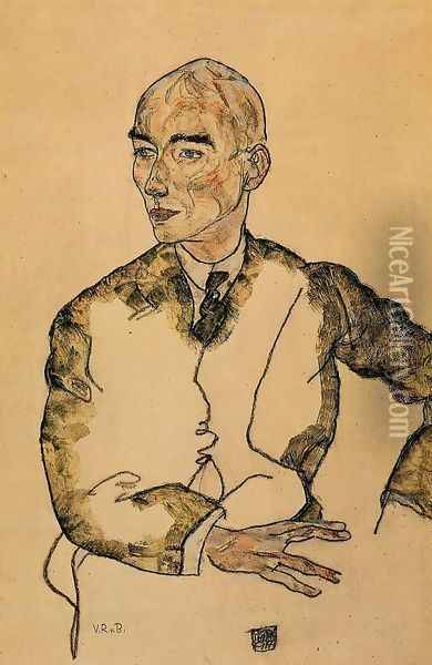 Portrait Of Dr Viktor Ritter Von Bauer Oil Painting - Egon Schiele