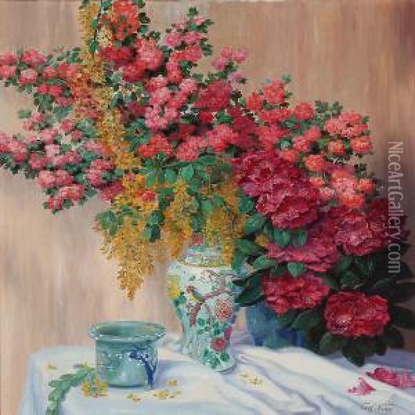 Fruhlingsblumen Oil Painting - Carl Nonn
