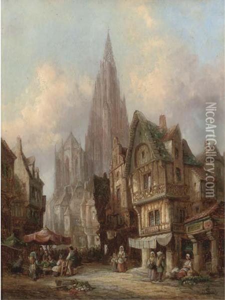 Strassburg Oil Painting - Henry Schafer