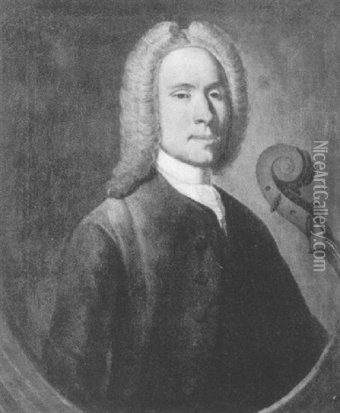 Portrait Of A Cellist Oil Painting - Adriaen Carpentiers