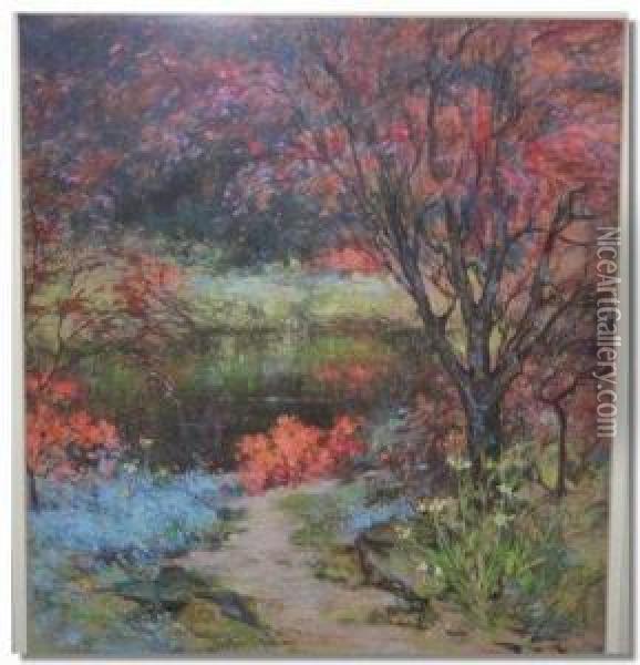 Woodland Scene Oil Painting - Mary Georgina Wade Wilson
