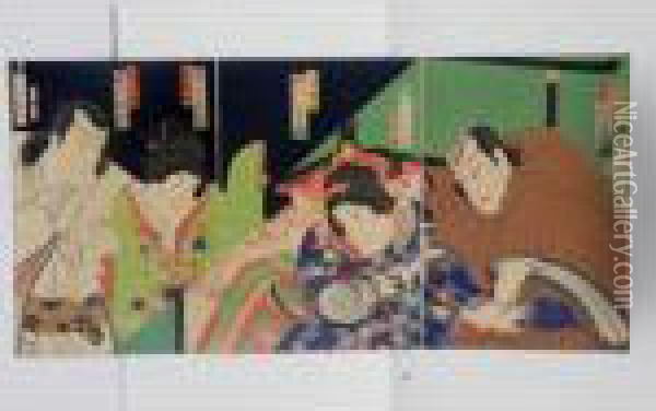 Estampes Oil Painting - Toyohara Kunichika