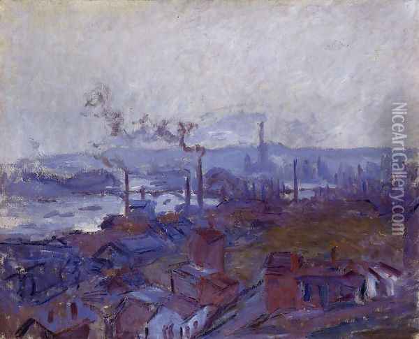 View Of Rouen From The Cote Sainte Catherine Oil Painting - Claude Oscar Monet