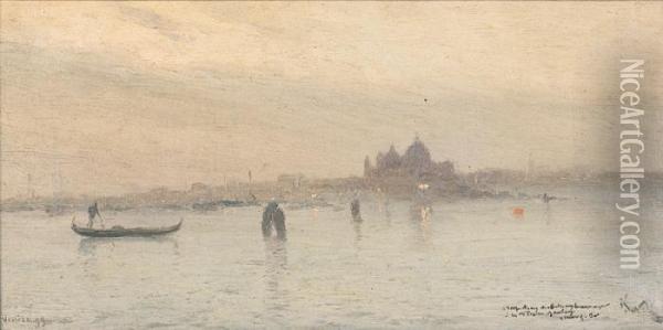 Vue De Venise Oil Painting - Marie Joseph Leon Clavel Iwill