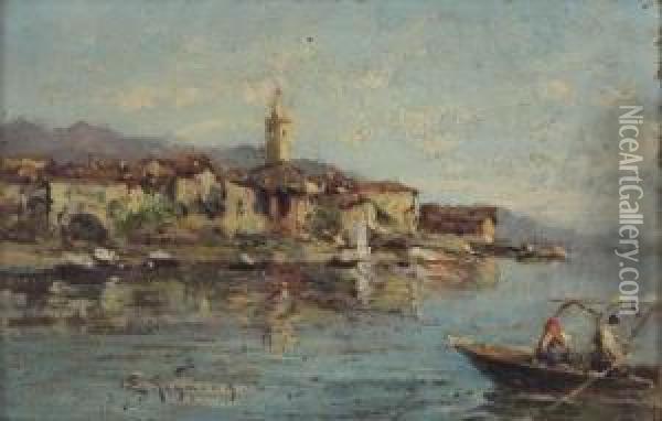 Riflessi Sul Lago Oil Painting - Eugenio Gignous