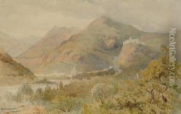 A Sacro Monte Oil Painting - Edward W. Robinson
