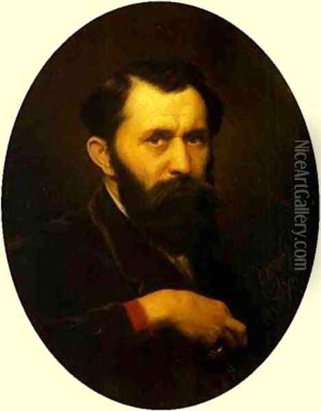 Self Portrait 1870 Oil Painting - Vasily Polenov