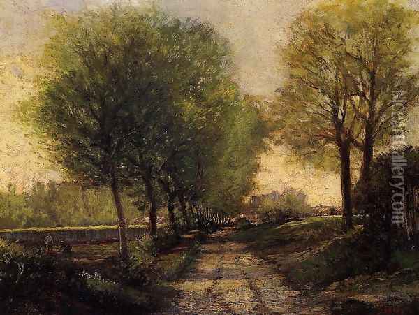 Lane Near A Small Town Oil Painting - Alfred Sisley