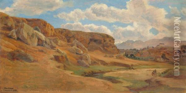 Landschaft Bei Palermo Oil Painting - Gustav Friedrich Papperitz