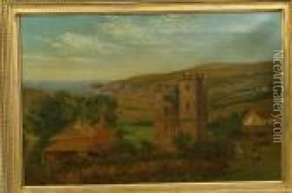 In The Castle Gardens Oil Painting - John Mulcaster Carrick