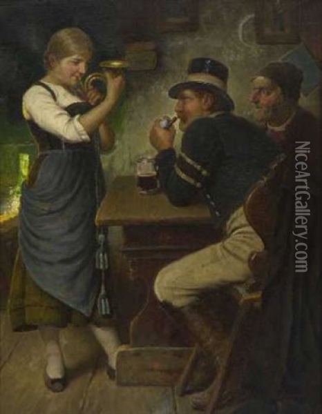 Das Posthorn Oil Painting - Maximilian Wachsmuth