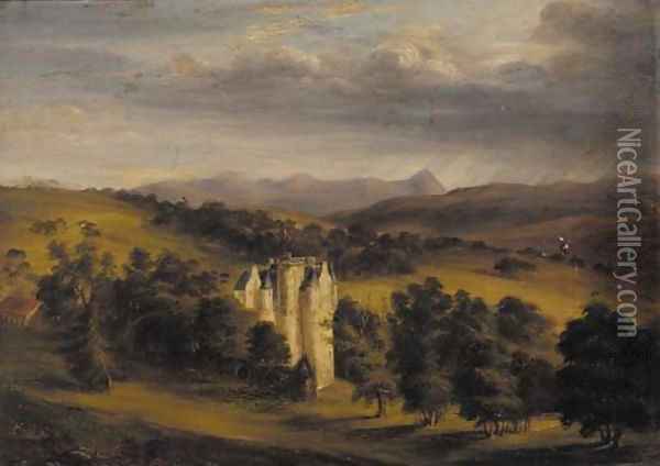 Craigievar Castle, Grampian Oil Painting - Lady Georgina Forbes