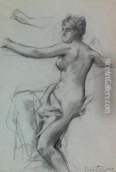 A Female Nude Oil Painting - Leon Francois Comerre