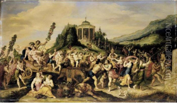 The Triumph Of Bacchus Oil Painting - Frans II Francken