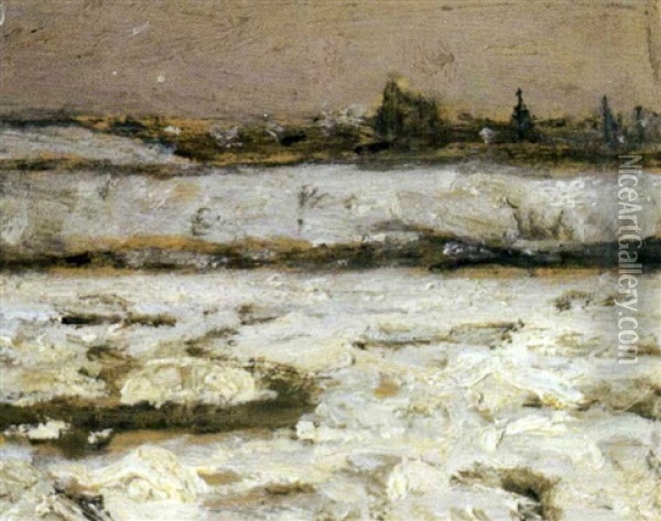 Ice Floes In The St. Lawrence Oil Painting - James Wilson Morrice