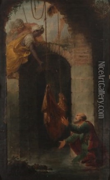 Jeremia In Der Zisterne Oil Painting - Bernhard (Christian Bernhard) Rode