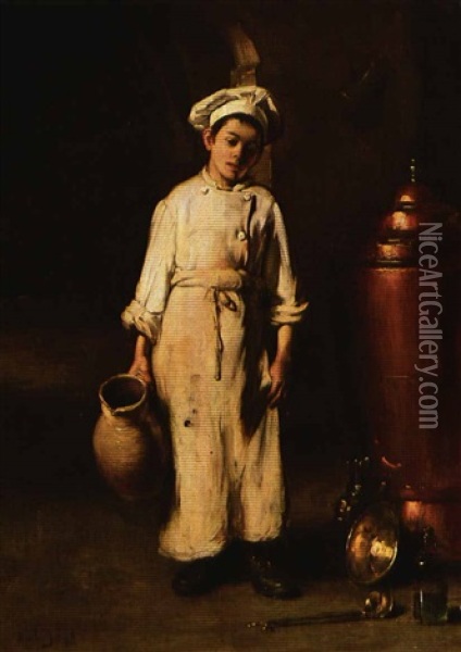 The Little Chef Oil Painting - Joseph Bail