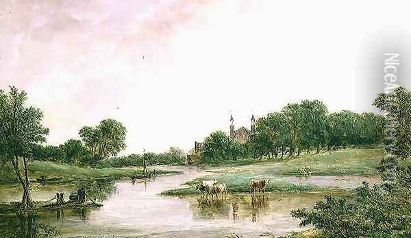 Eton Oil Painting - Alfred Vickers