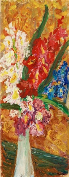 Stilleben Med Gladiolus Oil Painting - Ivan Ivarson