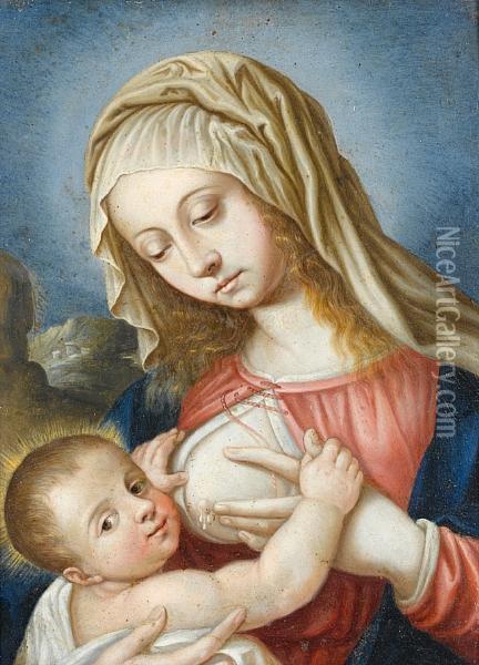 The Virgin And Child Oil Painting - Giovanni Battista Salvi