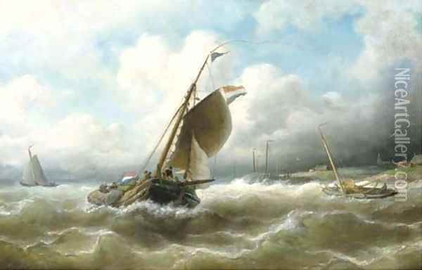 Stormy weather Oil Painting - Nicolaas Riegen