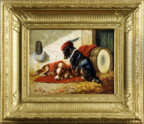 Chiens De Saltimbanque Oil Painting - Vincent de Vos