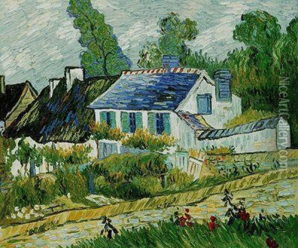 Houses In Auvers Oil Painting - Vincent Van Gogh