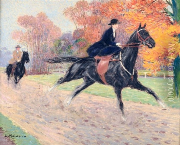 Cavaliere Elegante Oil Painting - Louis Ferdinand Malespina