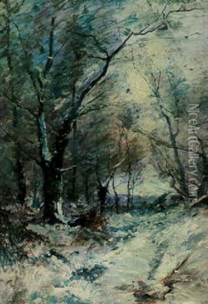 Paysage De Neige Oil Painting - Emile Noirot