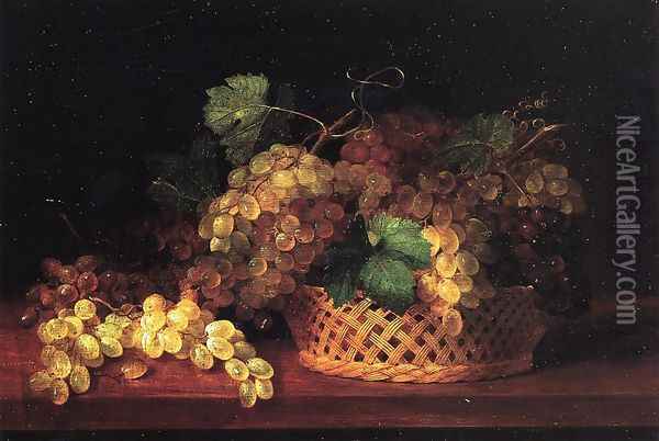 Still Life with Grapes Oil Painting - James Peale
