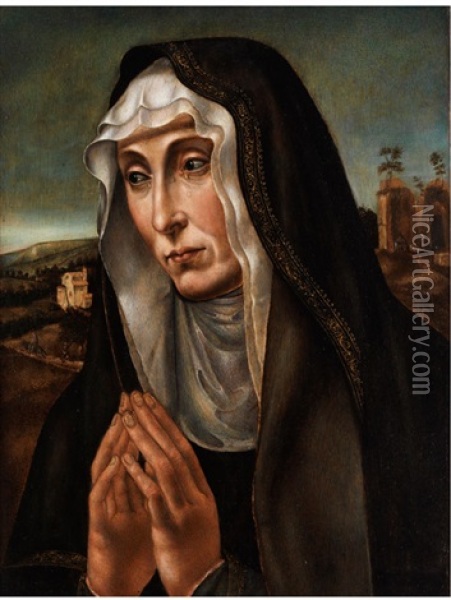 Vergine Dolente (die Trauernde Jungfrau) Oil Painting -  Fra Bartolommeo