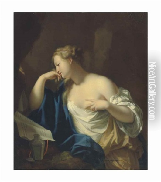 The Penitent Magdalene Oil Painting - Philip van Dyk