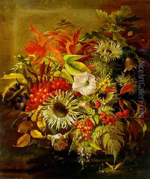 Flowers Oil Painting - Adelheid Dietrich