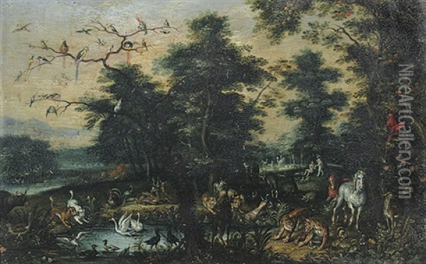 Garten Eden Mit Dem Sundenfall Oil Painting - Jan Peeter Brueghel