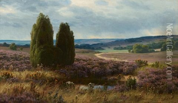 The Moorlands Oil Painting - Johannes Harders
