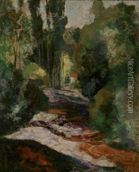 Le Ruisseau De La Monne A Saint-amand Oil Painting - Victor Charreton