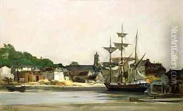 The Harbour at Honfleur Oil Painting - Karl Pierre Daubigny