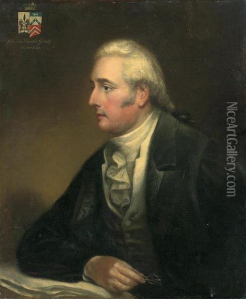 Portrait Of John Vincent Gandolfi Oil Painting - Sir William Beechey