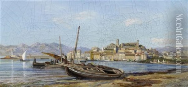Mediterrane Hafenstadt Oil Painting - Henri Arthur Bonnefoy