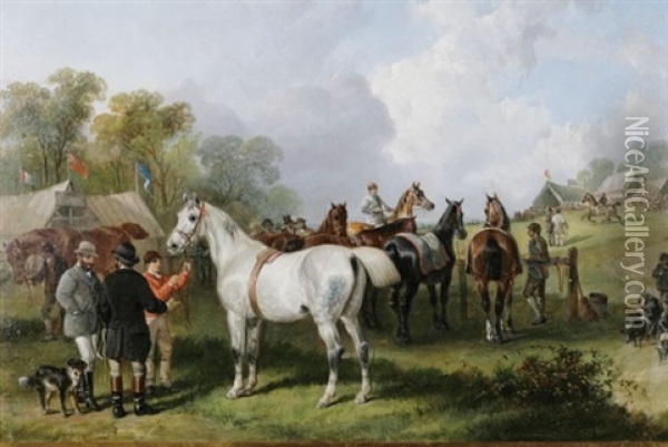 The Horse Fair Oil Painting - Charles Shayer