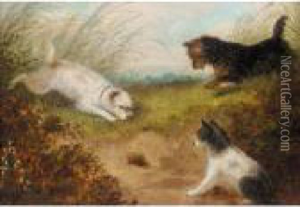 Hunting Scenes Oil Painting - George Armfield