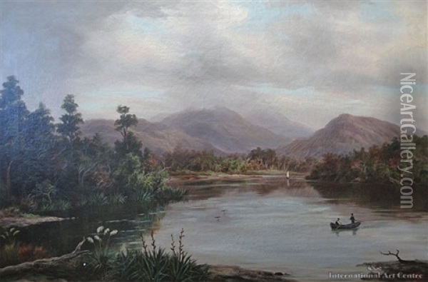 Lake Kaniere Oil Painting - William George Baker