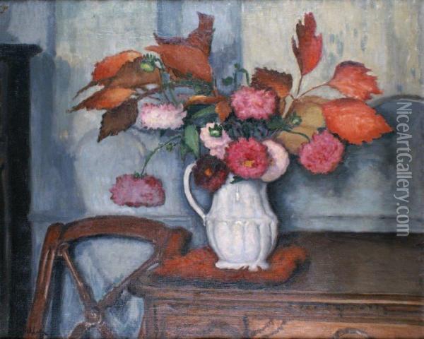 Vase De Fleurs Oil Painting - Jean Laurent Challie