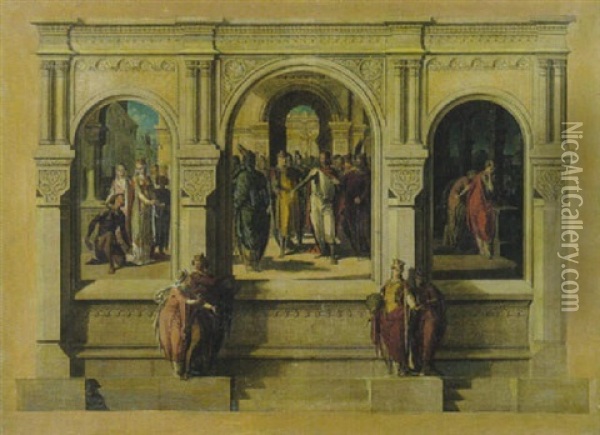 Szenen Aus Dem Nibelungenlied Oil Painting - Julius Schnorr Von Carolsfeld