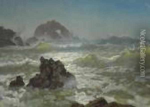 Seal Rock, California Oil Painting - Albert Bierstadt