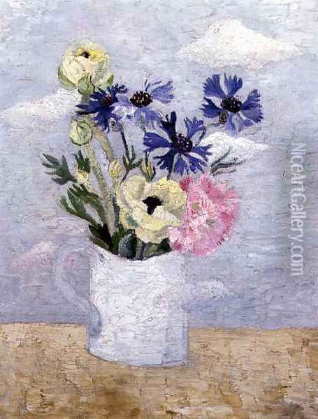 Flowers in a White Mug Oil Painting - Christopher Wood