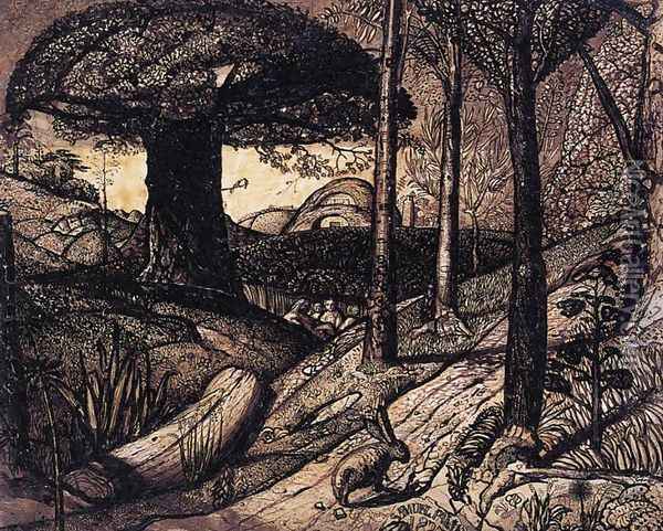 Early Morning 1825 Oil Painting - Samuel Palmer