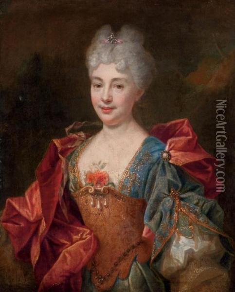 Portrait Presume De La Comtesse Yarbonne Pillet Oil Painting - Nicolas de Largillierre