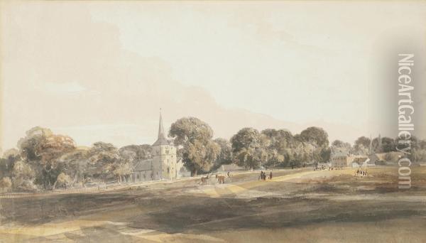 View Of Chislehurst, Kent Oil Painting - James Pattison Cockburn